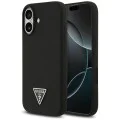 Калъф за iPhone 17 - Guess - Силиконов триъгълен лого MagSafe (GUHMP17SSCTRLMK) - Черен
