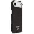 Калъф за iPhone 17 Air - Guess - Glitter Triangle Logo MagSafe (GUHMP17MPFGTSCMK) - Черен