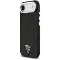 Калъф за iPhone 17 Air - Guess - Glitter Triangle Logo MagSafe (GUHMP17MPFGTSCMK) - Черен