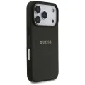Калъф за iPhone 17 Pro - Guess - Grained Gold Ring MagSafe (GUHMP17LPGHSMMK) - Черен