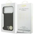 Калъф за iPhone 17 Pro Max - Guess - Glitter Triangle Logo MagSafe (GUHMP17XPFGTSCMK) - Черен