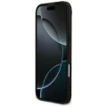 Калъф за iPhone 17 Air - Guess - Grained Gold Ring MagSafe (GUHMP17MPGHSMMK) - Черен