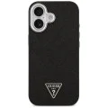 Калъф за iPhone 17 - Guess - Glitter Triangle Logo MagSafe (GUHMP17SPFGTSCMK) - Черен