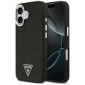 Калъф за iPhone 17 - Guess - Glitter Triangle Logo MagSafe (GUHMP17SPFGTSCMK) - Черен