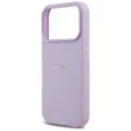 Калъф за iPhone 17 Pro - Guess - Grained Gold Ring MagSafe (GUHMP17LPGHSMMU) - Лилав