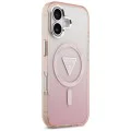 Калъф за iPhone 17 - Guess - IML Gradient Triangle Logo MagSafe (GUHMP17SHGTMLCGP) - Розов