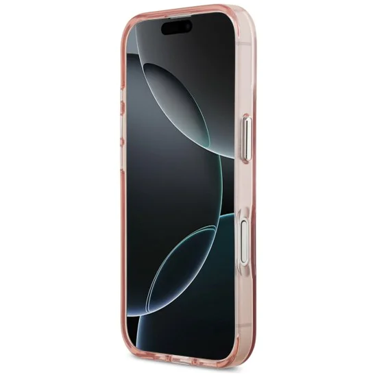 Калъф за iPhone 17 - Guess - IML Gradient Triangle Logo MagSafe (GUHMP17SHGTMLCGP) - Розов