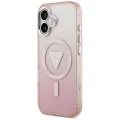 Калъф за iPhone 17 - Guess - IML Gradient Triangle Logo MagSafe (GUHMP17SHGTMLCGP) - Розов