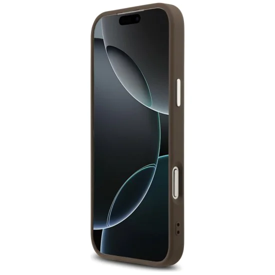 Калъф за iPhone 17 Pro Max - Guess - Hardcase 4G Triangle Logo MagSafe (GUHMP17XP4TSRCMW) - Кафяв