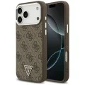 Калъф за iPhone 17 Pro Max - Guess - Hardcase 4G Triangle Logo MagSafe (GUHMP17XP4TSRCMW) - Кафяв