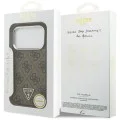 Калъф за iPhone 17 Pro - Guess - Hardcase 4G Triangle Logo MagSafe (GUHMP17LP4TSRCMW) - Кафяв