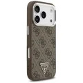 Калъф за iPhone 17 Pro - Guess - Hardcase 4G Triangle Logo MagSafe (GUHMP17LP4TSRCMW) - Кафяв