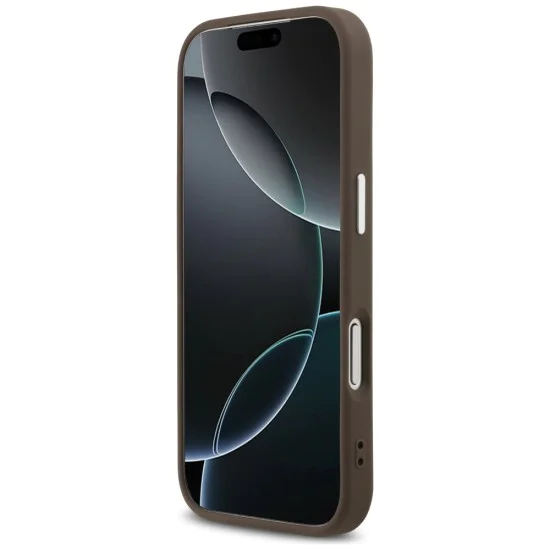 Калъф за iPhone 17 Pro - Guess - Hardcase 4G Triangle Logo MagSafe (GUHMP17LP4TSRCMW) - Кафяв