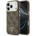 Калъф за iPhone 17 Pro - Guess - Hardcase 4G Triangle Logo MagSafe (GUHMP17LP4TSRCMW) - Кафяв