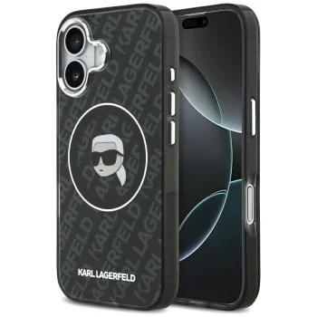 Калъф за iPhone 17 - Karl Lagerfeld - IML MagSafe (KLHMP17SHMKBKHOK) - Черен