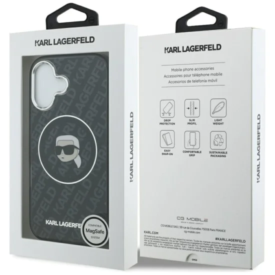 Калъф за iPhone 17 - Karl Lagerfeld - IML MagSafe (KLHMP17SHMKBKHOK) - Черен