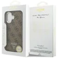 Калъф за iPhone 17 - Guess - Hardcase 4G Triangle Logo MagSafe (GUHMP17SP4TSRCMW) - Кафяв