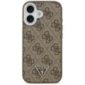 Калъф за iPhone 17 - Guess - Hardcase 4G Triangle Logo MagSafe (GUHMP17SP4TSRCMW) - Кафяв