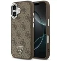 Калъф за iPhone 17 - Guess - Hardcase 4G Triangle Logo MagSafe (GUHMP17SP4TSRCMW) - Кафяв