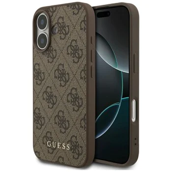 Калъф за iPhone 17 - Guess - Hardcase 4G Classic (GUHCP17SG4GFBR) - Кафяв