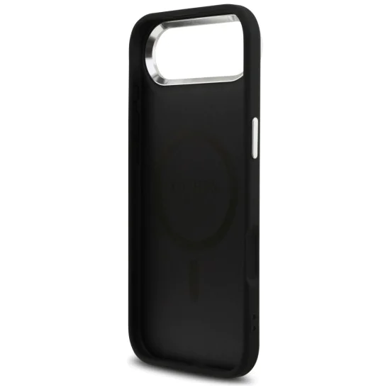 Калъф за iPhone 17 Air - Guess - Hardcase 4G Triangle Logo MagSafe (GUHMP17MP4TSRCMK) - Черен
