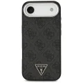 Калъф за iPhone 17 Air - Guess - Hardcase 4G Triangle Logo MagSafe (GUHMP17MP4TSRCMK) - Черен