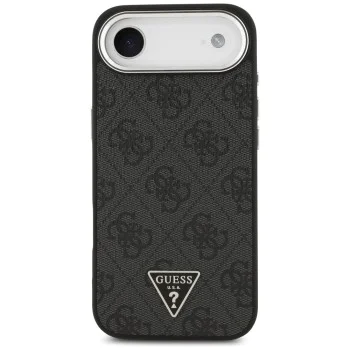 Калъф за iPhone 17 Air - Guess - Hardcase 4G Triangle Logo MagSafe (GUHMP17MP4TSRCMK) - Черен