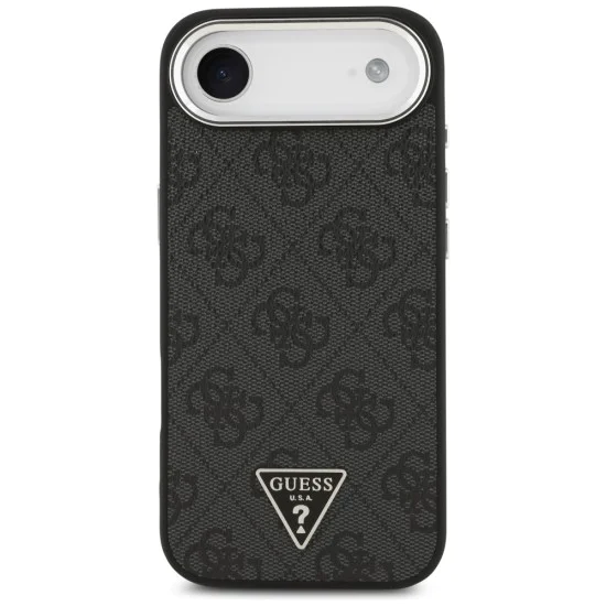 Калъф за iPhone 17 Air - Guess - Hardcase 4G Triangle Logo MagSafe (GUHMP17MP4TSRCMK) - Черен