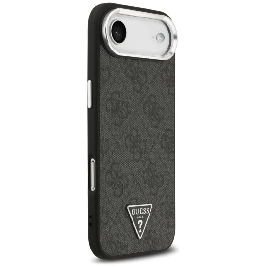 Калъф за iPhone 17 Air - Guess - Hardcase 4G Triangle Logo MagSafe (GUHMP17MP4TSRCMK) - Черен