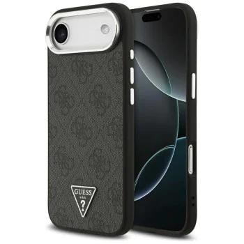 Калъф за iPhone 17 Air - Guess - Hardcase 4G Triangle Logo MagSafe (GUHMP17MP4TSRCMK) - Черен