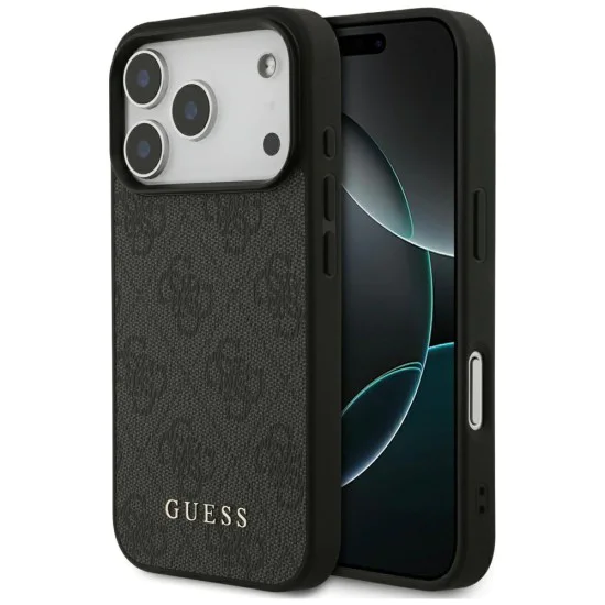 Калъф за iPhone 17 Pro - Guess - Hardcase 4G Classic (GUHCP17LG4GFGR) - Черен