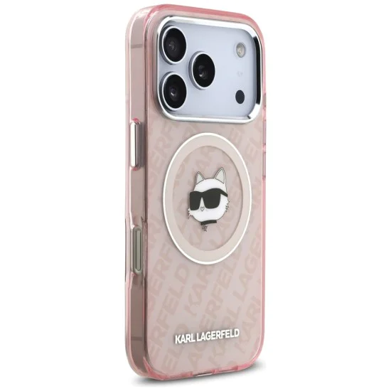 Калъф за iPhone 17 Pro Max - Karl Lagerfeld - IML MagSafe (KLHMP17XHMKBCHOP) - Розов