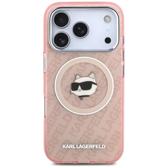Калъф за iPhone 17 Pro Max - Karl Lagerfeld - IML MagSafe (KLHMP17XHMKBCHOP) - Розов