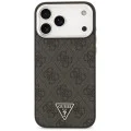 Калъф за iPhone 17 Pro Max - Guess - Hardcase 4G Triangle Logo MagSafe (GUHMP17XP4TSRCMK) - Черен
