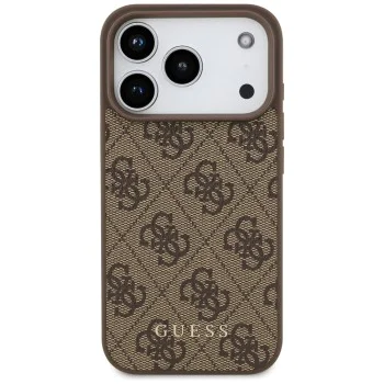 Калъф за iPhone 17 Pro - Guess - Hardcase 4G Classic (GUHCP17LG4GFBR) - Кафяв