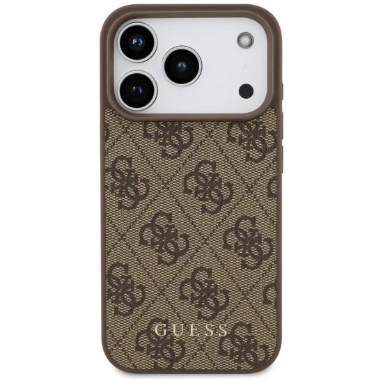 Калъф за iPhone 17 Pro - Guess - Hardcase 4G Classic (GUHCP17LG4GFBR) - Кафяв