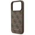 Калъф за iPhone 17 Pro - Guess - Hardcase 4G Classic (GUHCP17LG4GFBR) - Кафяв