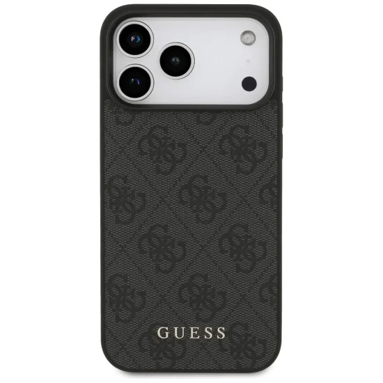 Калъф за iPhone 17 Pro Max - Guess - Hardcase 4G Classic (GUHCP17XG4GFGR) - Черен