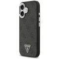 Калъф за iPhone 17 - Guess - Hardcase 4G Triangle Logo MagSafe (GUHMP17SP4TSRCMK) - Черен