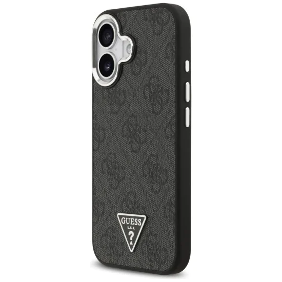 Калъф за iPhone 17 - Guess - Hardcase 4G Triangle Logo MagSafe (GUHMP17SP4TSRCMK) - Черен