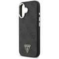 Калъф за iPhone 17 - Guess - Hardcase 4G Triangle Logo MagSafe (GUHMP17SP4TSRCMK) - Черен