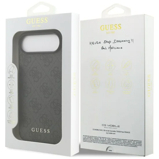Калъф за iPhone 17 Air - Guess - Hardcase 4G Classic (GUHCP17MG4GFGR) - Черен
