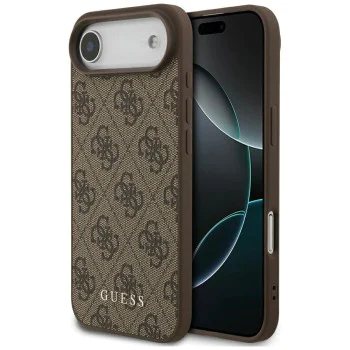 Калъф за iPhone 17 Air - Guess - Hardcase 4G Classic (GUHCP17MG4GFBR) - Кафяв