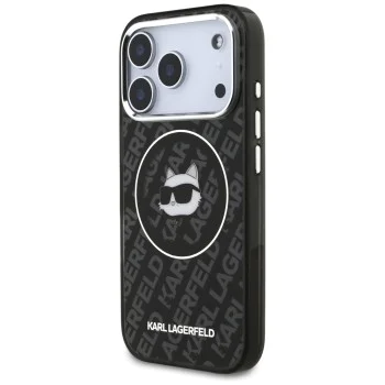 Калъф за iPhone 17 Pro - Karl Lagerfeld - IML MagSafe (KLHMP17LHMKBCHOK) - Черен