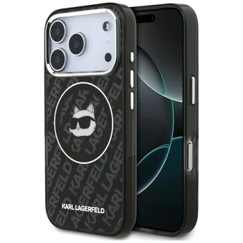 Калъф за iPhone 17 Pro - Karl Lagerfeld - IML MagSafe (KLHMP17LHMKBCHOK) - Черен