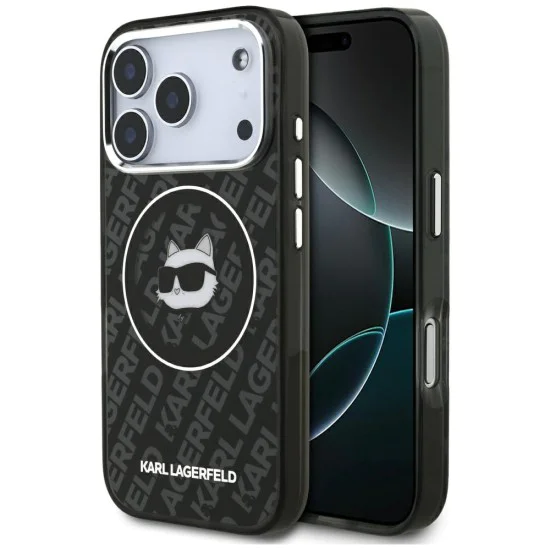 Калъф за iPhone 17 Pro - Karl Lagerfeld - IML MagSafe (KLHMP17LHMKBCHOK) - Черен