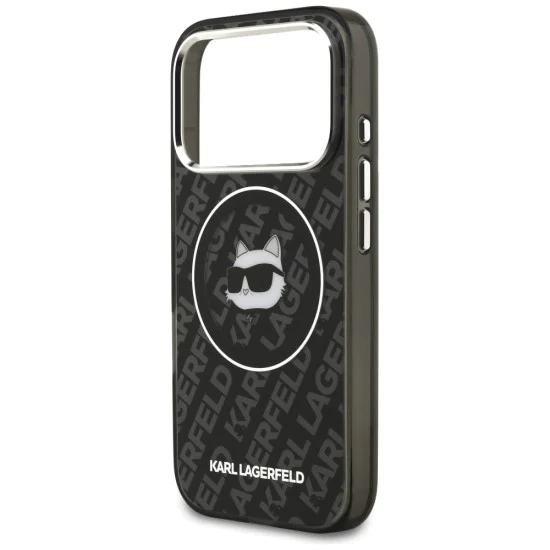 Калъф за iPhone 17 Pro - Karl Lagerfeld - IML MagSafe (KLHMP17LHMKBCHOK) - Черен