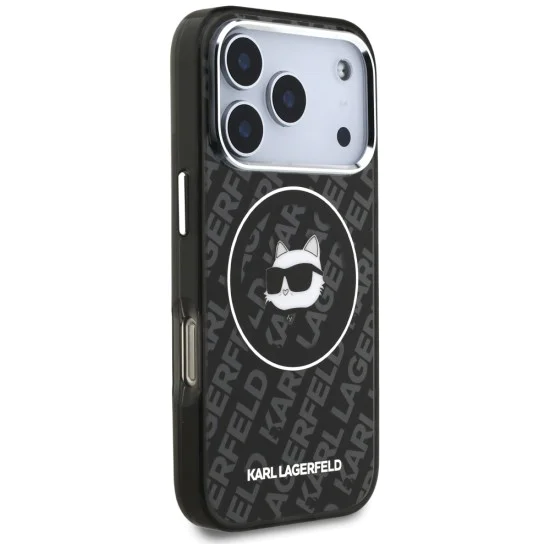 Калъф за iPhone 17 Pro - Karl Lagerfeld - IML MagSafe (KLHMP17LHMKBCHOK) - Черен