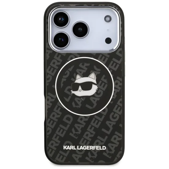 Калъф за iPhone 17 Pro - Karl Lagerfeld - IML MagSafe (KLHMP17LHMKBCHOK) - Черен