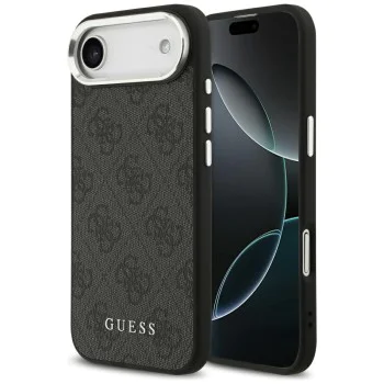 Калъф за iPhone 17 Air - Guess - Hardcase 4G Classic Logo MagSafe (GUHMP17MP4GSSMCK) - Черен